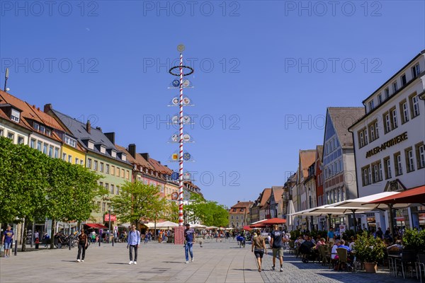 Pedestrian zone with maypole