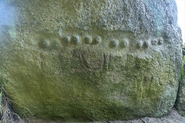 Reliefs of female breasts in the dolmen of Kerguntuil near Tregastel