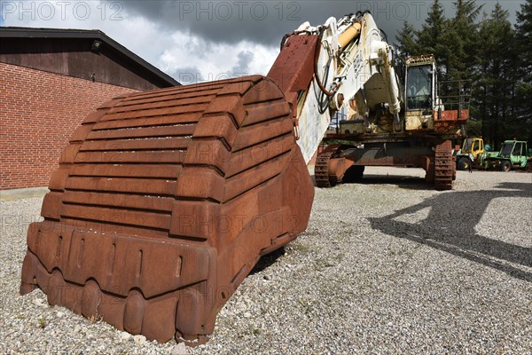 Excavator bucket of a large chain excavator