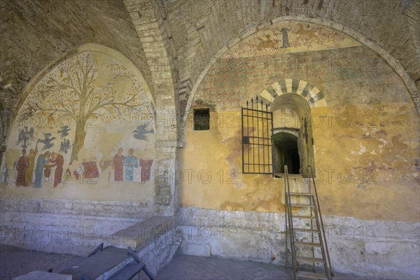 Water reservoir with 13th century fresco called Fonti dell'Abbondanza