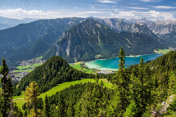 Landscape with town overview