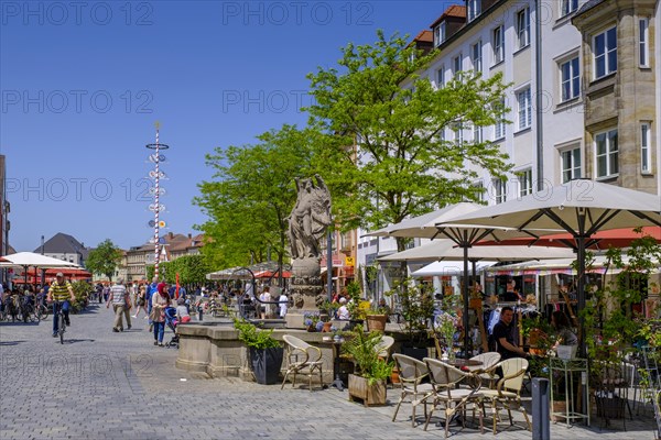 Pedestrian zone with maypole