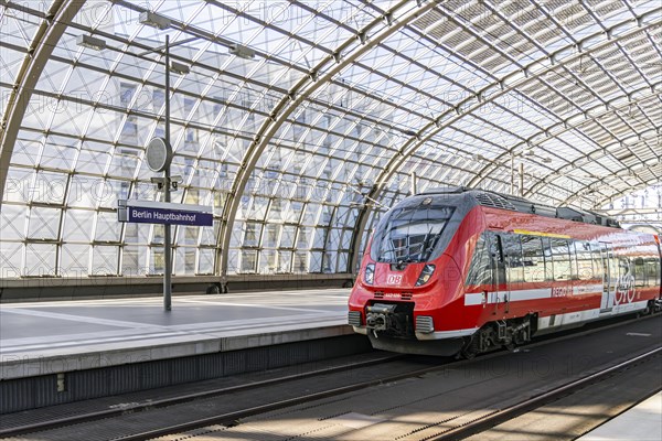 Platform with Deutsche Bahn AG regional train