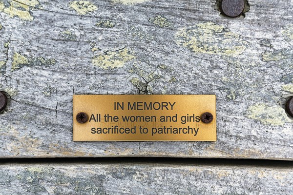 Memorial plaque for the victims of patriarchy