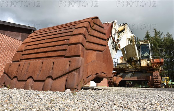 Excavator bucket of a tracked excavator in Denmark