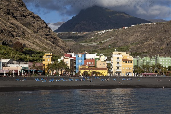 Village view Tazacorte with beach