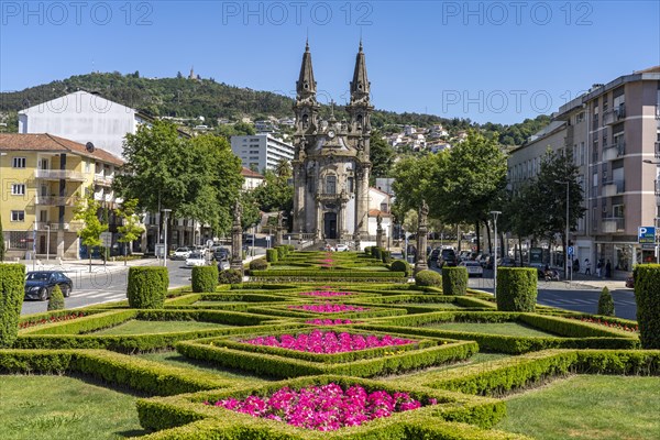 The Largo do Brasil square and the baroque church Igreja dos Santos Passos