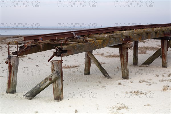 Decayed infrastructure on the island of Minsener Oog