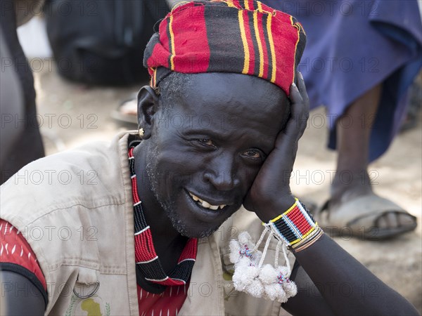 Smiling man from the Tsamay tribe