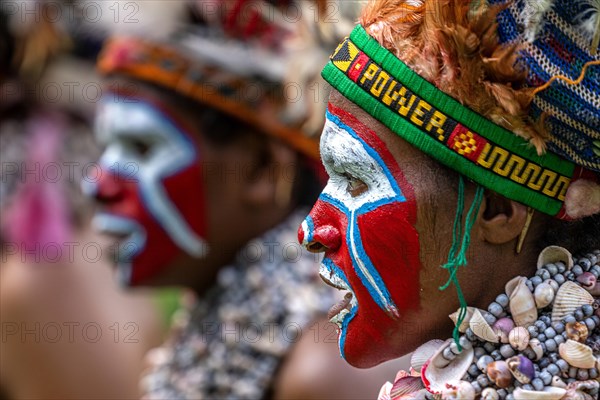 Women in the highlands at a Sing-Sing of the Melpa tribe