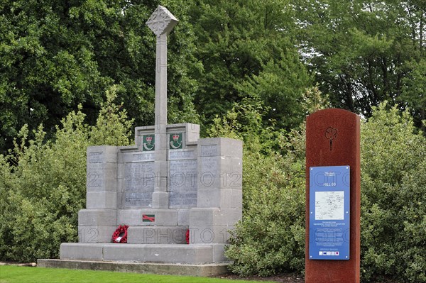British monument and signboard with map at Hill 60