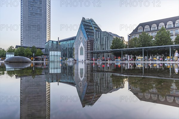 City view of Leipzig in the evening