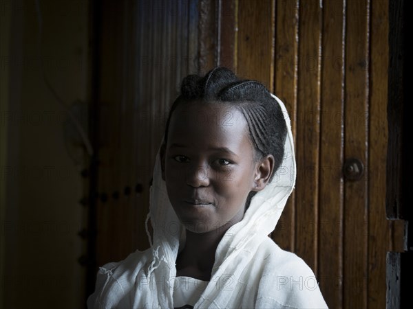 Girl with white clothes