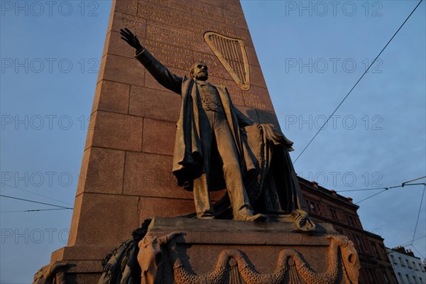 The Parnell Monument at the top of O'Connell Street in Dublin is dedicated to Charles S. Parnell who fought in vain for Home Rule for Ireland. Parnell Square