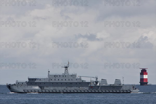 Former residential ship of the GDR People's Navy in the Weser fairway off Minsener Oog