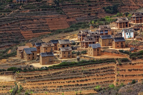 Small village of adobe buildings