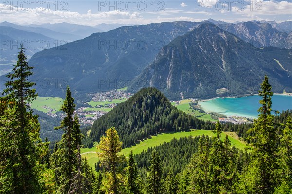 Landscape with town overview