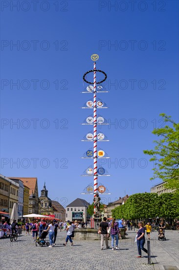 Pedestrian zone with maypole