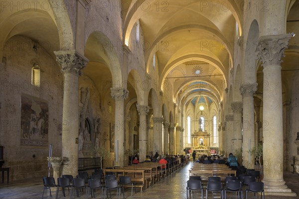 Interior view of the Cathedral di San Cerbone during a Mass on Holy Thursday