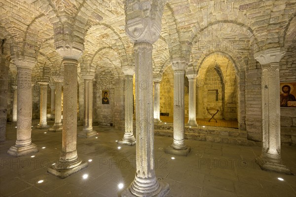 Longobard crypt in the monastery of San Salvatore di Monte Amiata