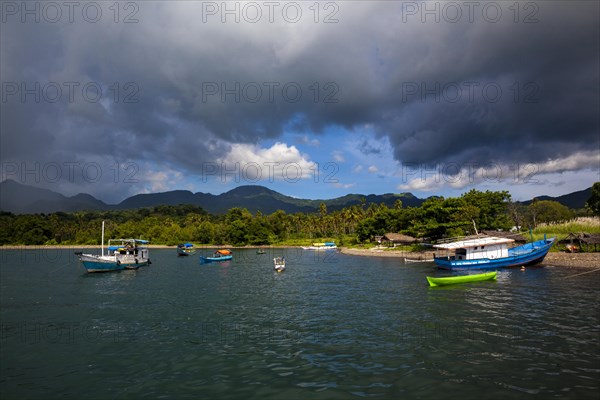 Small boats on the coast