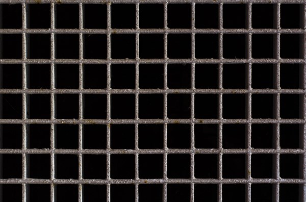 Rusted metal grid