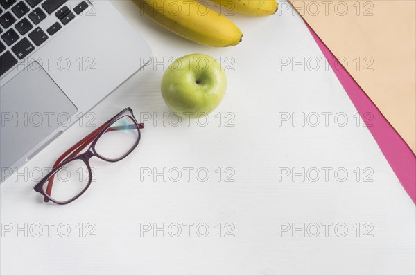 Laptop tasty fruits