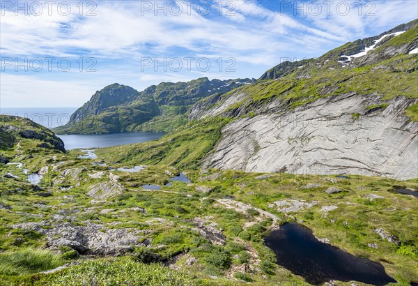 Mountain landscape with lakes