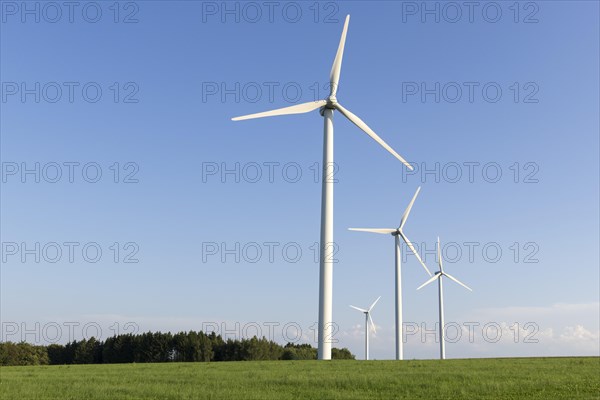 Wind turbine in a meadow