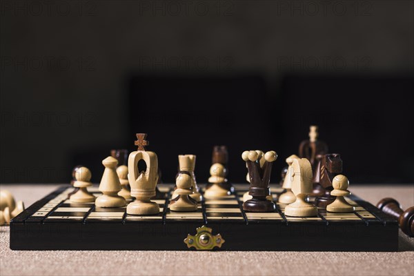 Table with chess board