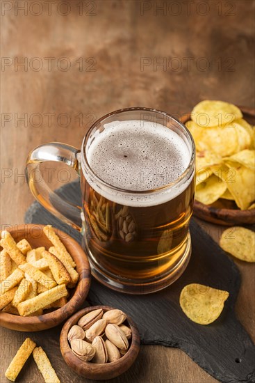 Delicious beer mug chips