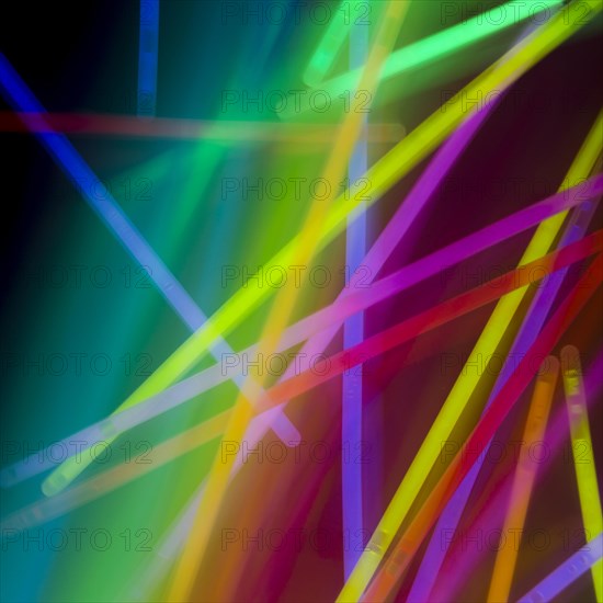 Abstract colorful neon tubes rainbow background