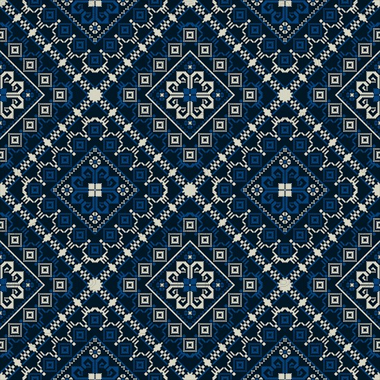 Traditional Latvian embroidery seamless pattern