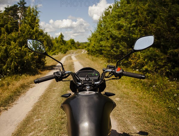 Man riding motorbike offroad