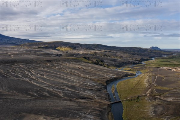 Glacier river from above