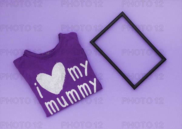 I love my mummy inscription t shirt with frame