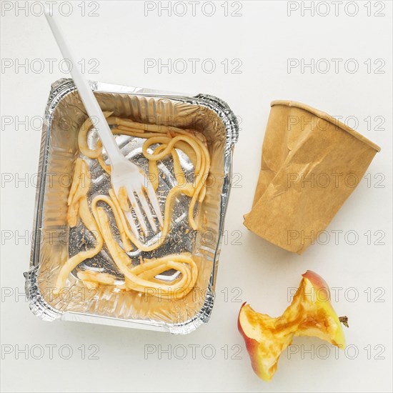 Pasta apple leftover food waste