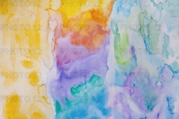 Rainbow palette watercolour paint background