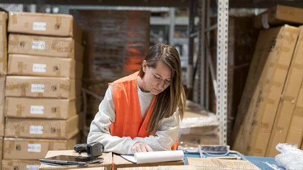 Woman reading document