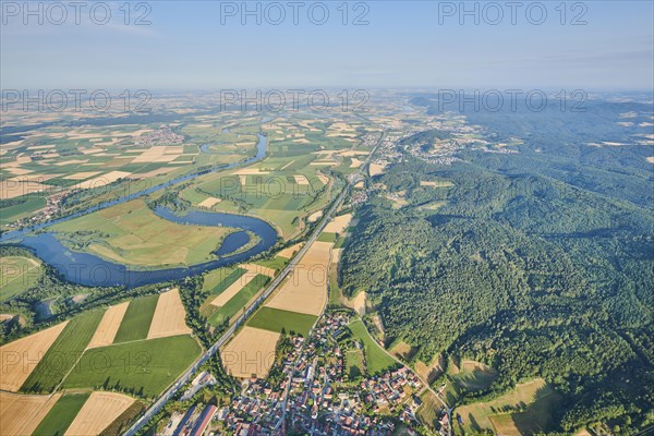 Aerial view over danubia river