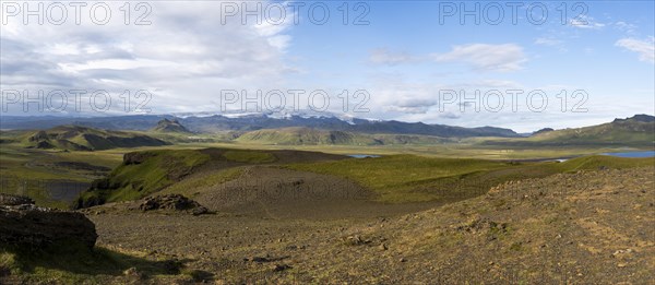 View of Myrdalsjoekull glacier