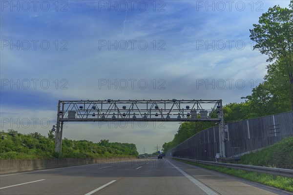 Truck toll check on the motorway