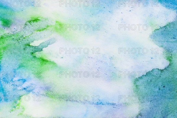 Abstract blue green watercolor background