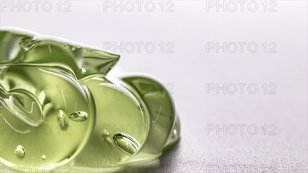 Green hygiene clean gel texture copy space
