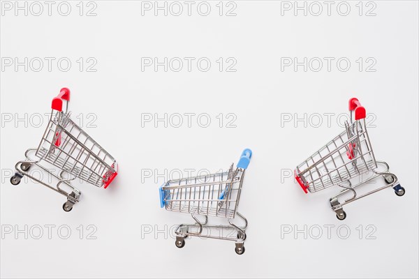 Little toy supermarket carts