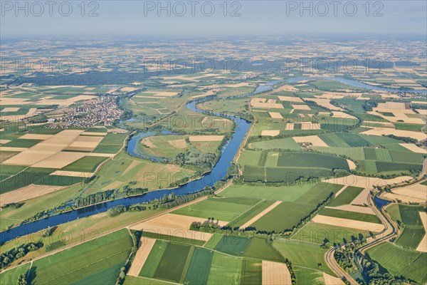 Aerial view over danubia river