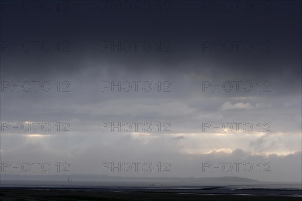 Stormy atmosphere on the island of Minsener Oog