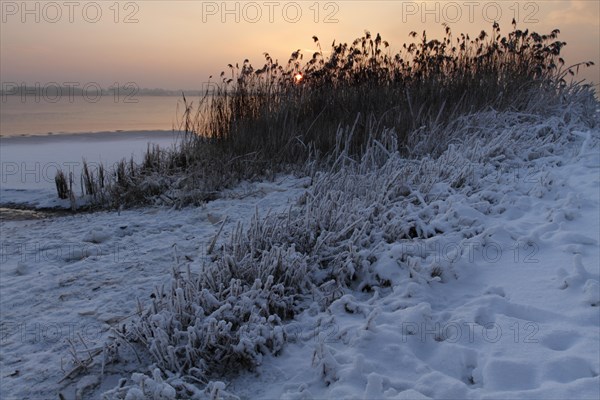 Weser beach in winter