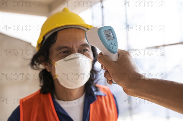 Measuring employee temperature