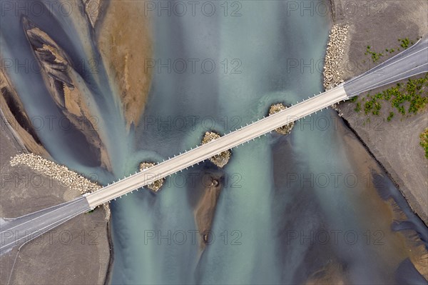 Bridge over glacier river